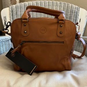 Wanderers Travel Co Leather Bordeaux Handbag New with tags